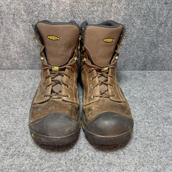 KEEN Utility Mt Vernon Boot Mens 13EE Brown Leather Safety Toe Work Shoes USA main image 8